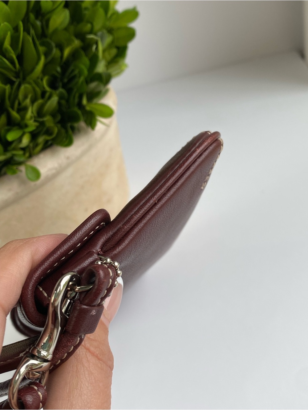 Coach Oxblood Hamilton Clutch Wristlet Wallet - Picture 11 of 14